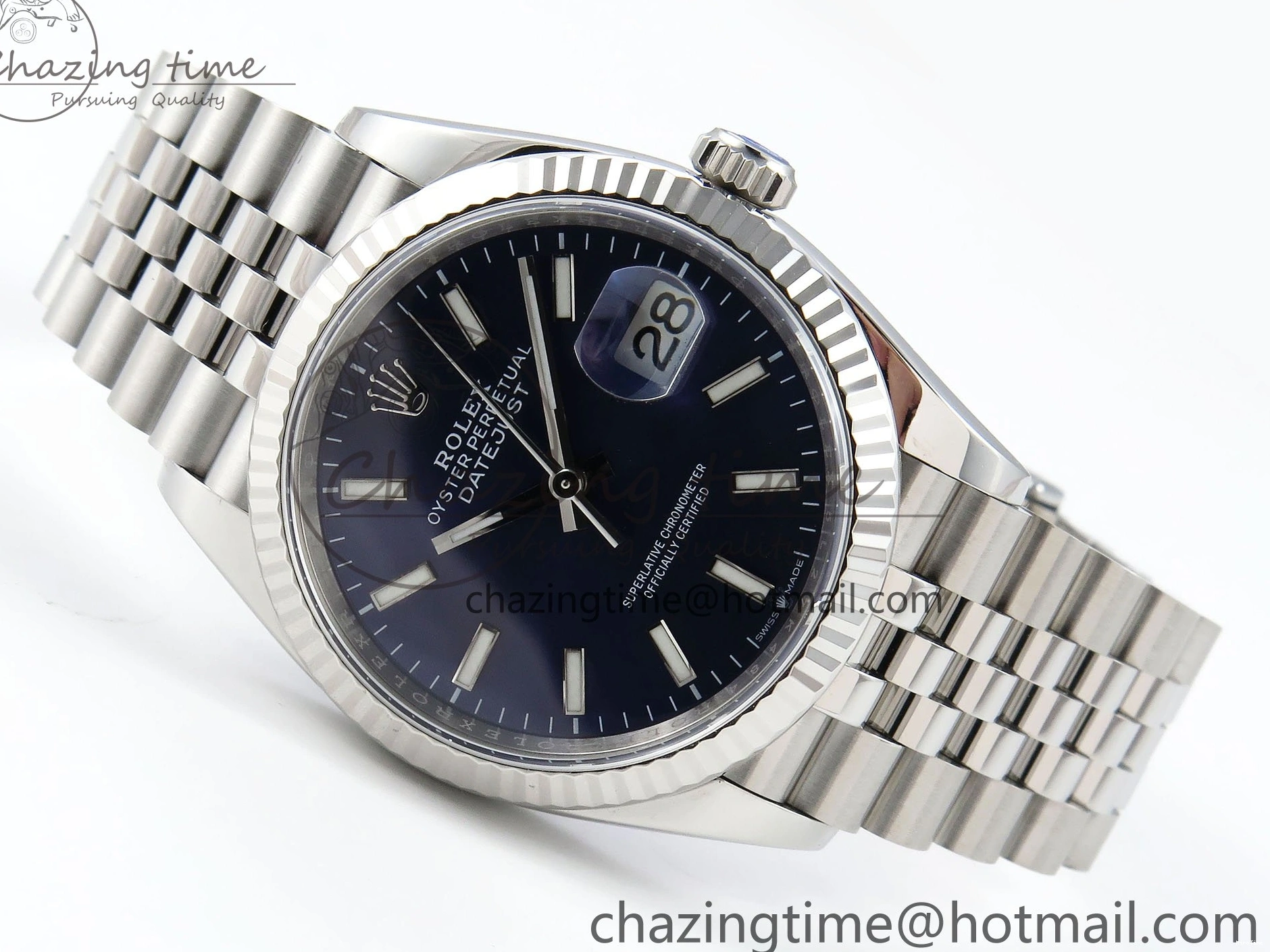 MiroTime 0419 Lightweight DateJust 36 126234 APF 1:1 Best Edition 904L Steel Blue Sitck Dial on SS Jubilee Bracelet VR 1582